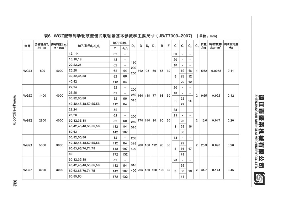 WGZ型鼓形齒聯(lián)軸器