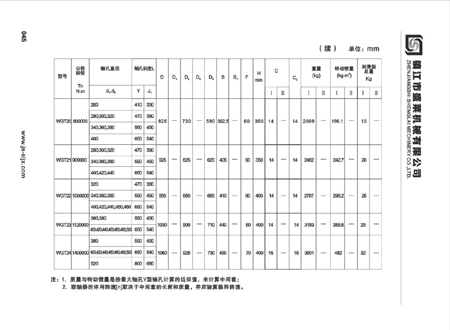 WGT型鼓形齒聯(lián)軸器